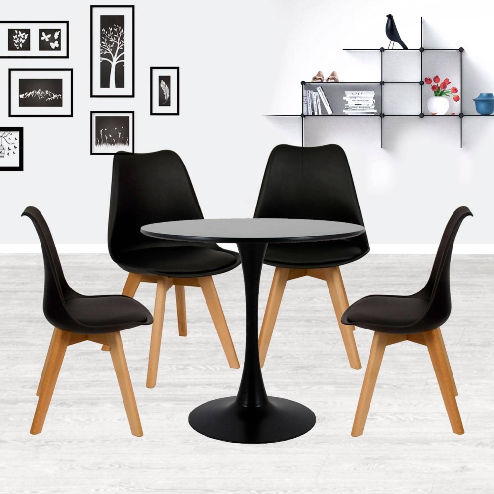 Комплект из 4-х стульев Eames Bon чёрный в магазине «На диване» в Петрозаводске  — Выгодная цена