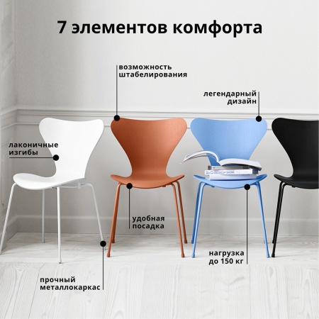 Комплект из 2-х стульев Seven Style горчичный велюр с чёрными ножками в магазине «На диване» в Петрозаводске  — Выгодная цена
