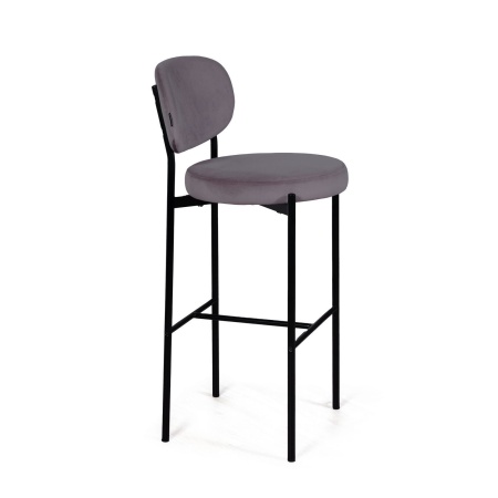 Стул барный Mason, бархат серый 27